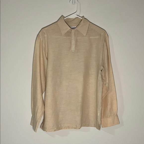 Concepts by Claiborne Beige Linen Long Sleeve Shirt - Picture 8 of 8